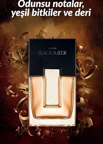 Black sude avon erkek parfümü 