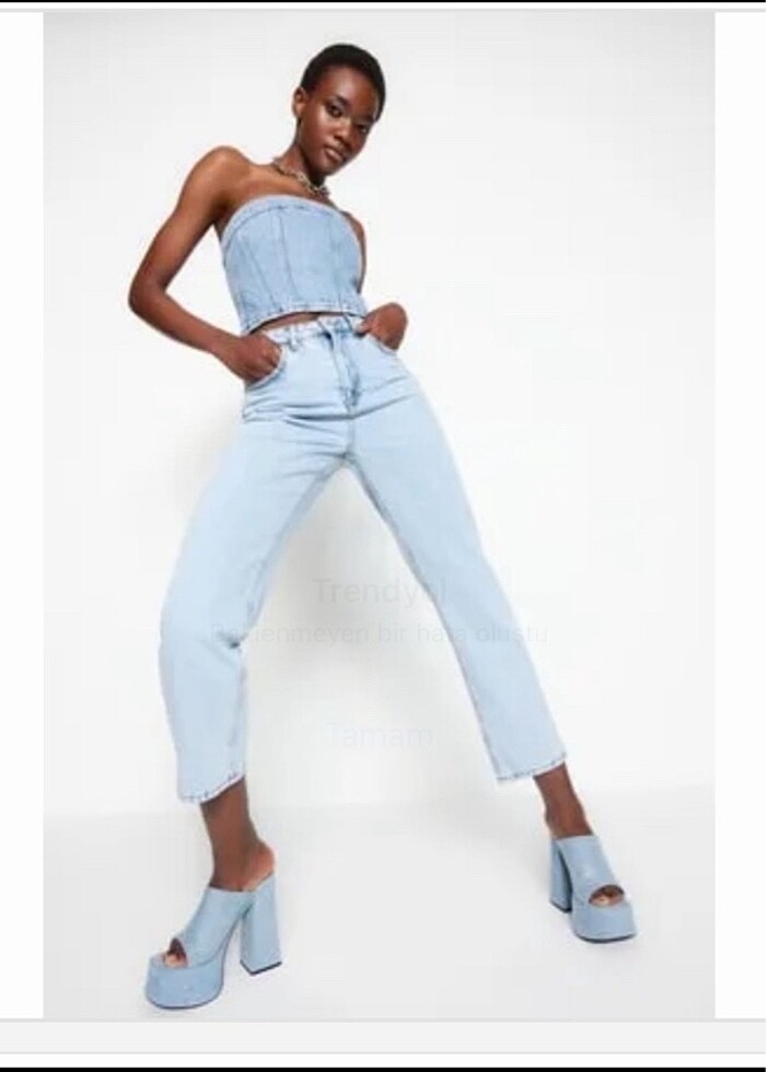 Düz boru paça jeans - Görsel 2