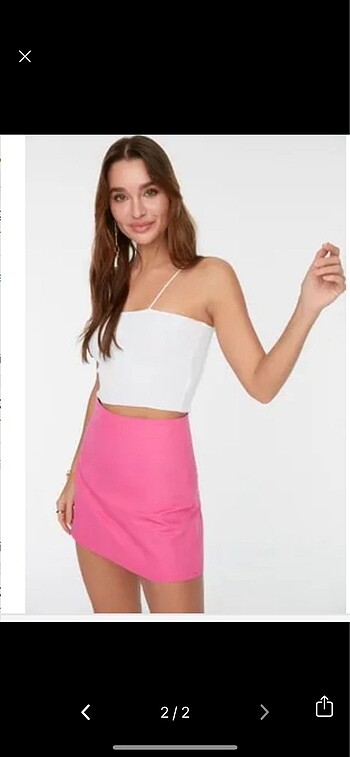 Trendyol & Milla Pembe mini etek