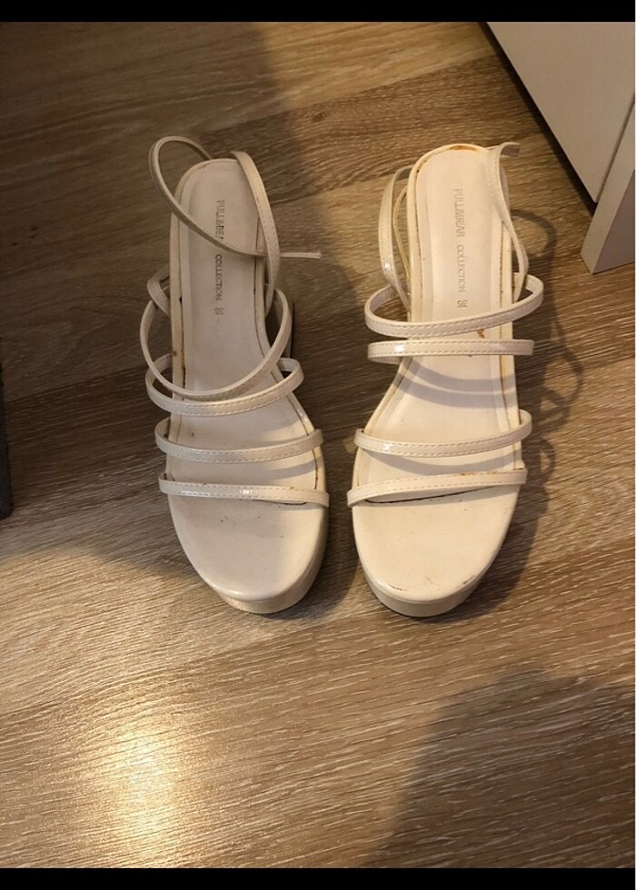 Kalın topuk sandalet - Görsel 4