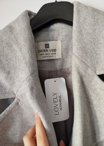 gri kaşe kaban - Görsel 3