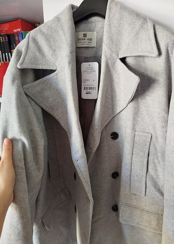 gri kaşe kaban - Görsel 4