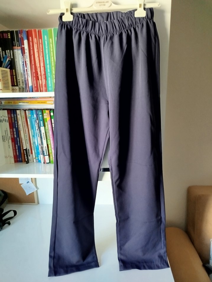 Lacivert Kadın kumaş Pantolon - Görsel 3