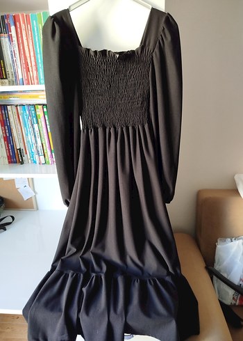 siyah uzun elbise - Görsel 2