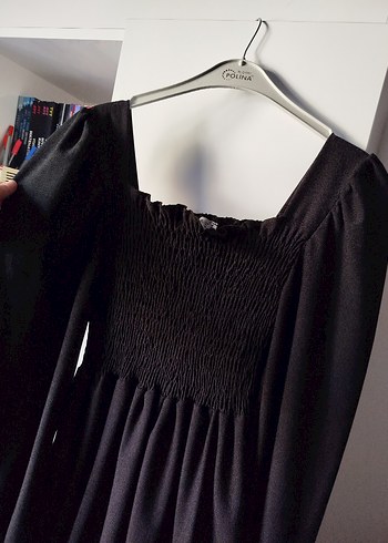 siyah uzun elbise - Görsel 3