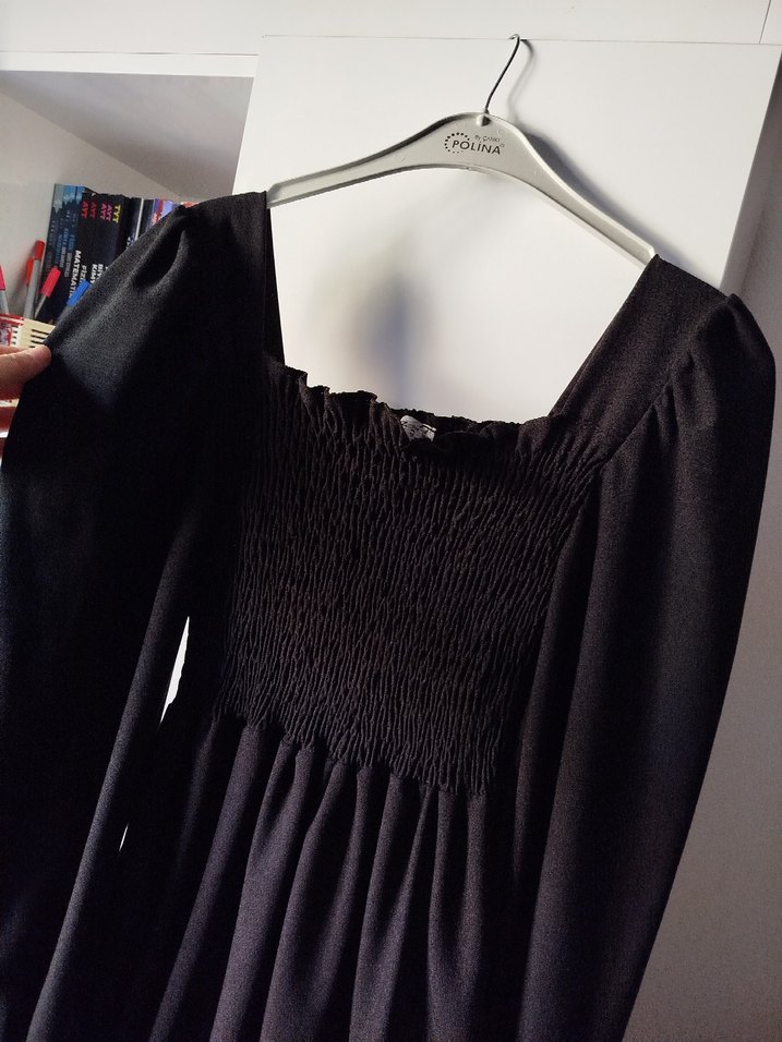 siyah uzun elbise - Görsel 3