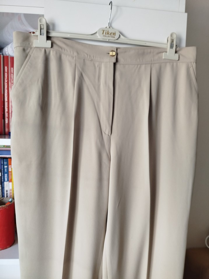 Bej  Kadın Kumaş Pantolon - Görsel 4