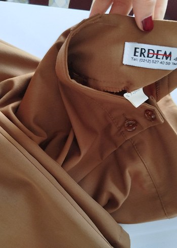 Bej Düğmeli Kadın Kumaş Pantolon - Görsel 4