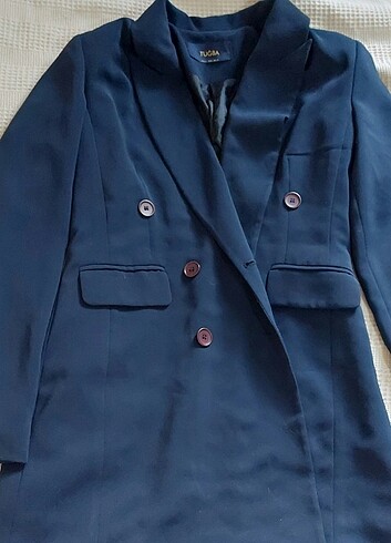 38 Beden lacivert Renk Uzun Blazer Ceket