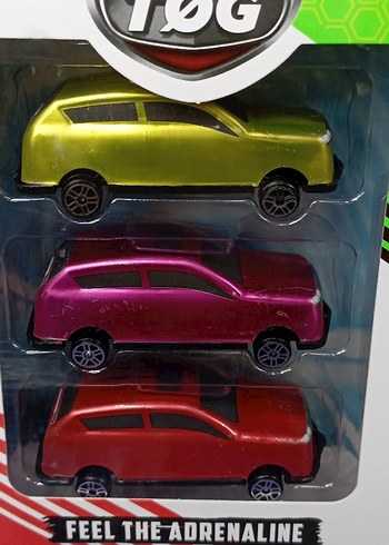 Çok Renkli Oyuncak Araba Seti 3'lü - Görsel 2