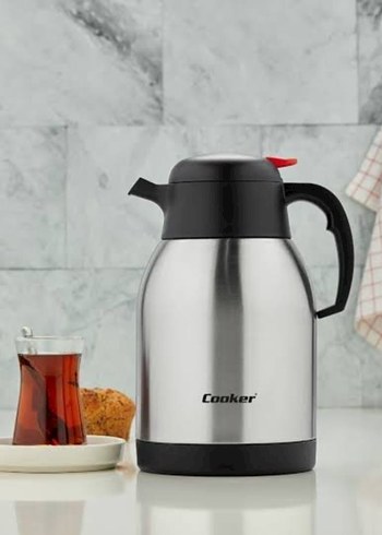 2 litre Cooker Gri Paslanmaz Çelik Termos sıfır kutusunda