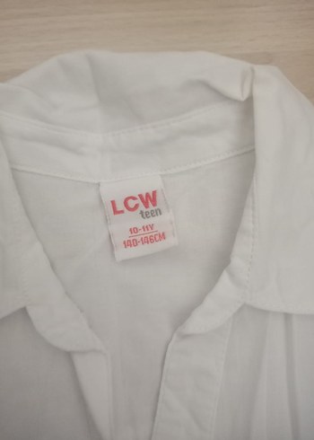 Düğmeli Beyaz Kız Çocuk Gömlek - Görsel 5