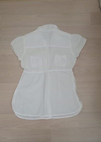 Düğmeli Beyaz Kız Çocuk Gömlek - Görsel 4