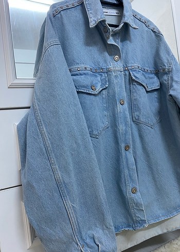 Koton Düğmeli Mavi Kadın Denim Ceket
