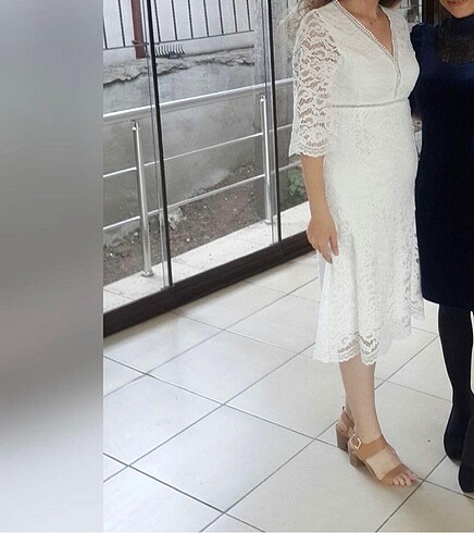 Koton Beyaz dantel elbise