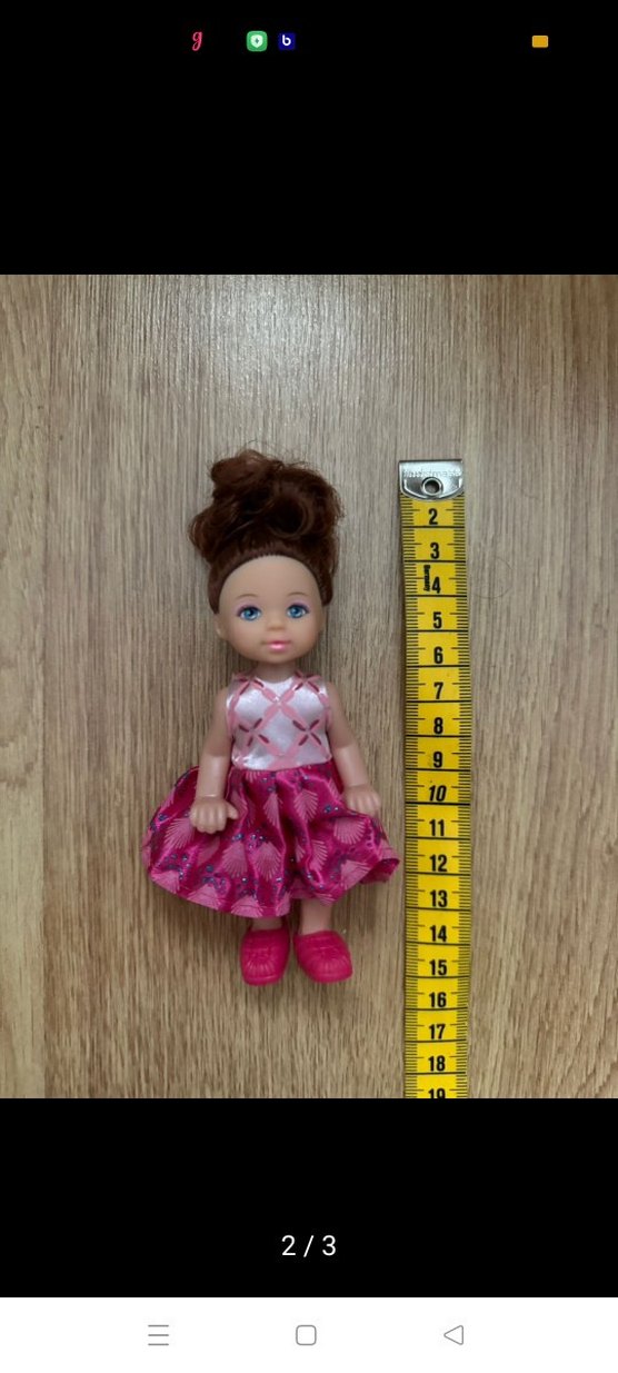 Pembe Elbiseli Küçük Bebek Oyuncak - Görsel 2