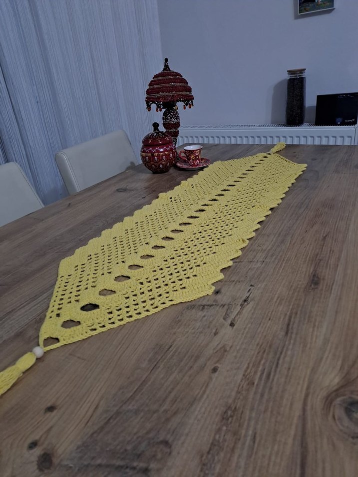 Renkli Örgü Runner - Görsel 3