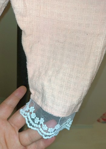 Uzun Kollu Beyaz Nakışlı Kız Elbisesi 2 alt 1 üst - Görsel 6