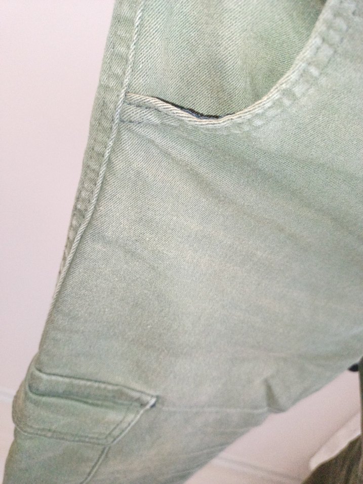 Erkek Çocuk Kemerli Bol Kesim Haki Pantolon - Görsel 3