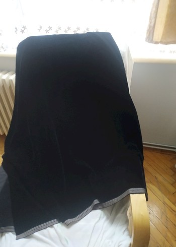 universal Beden siyah dökümlü kadife kumas