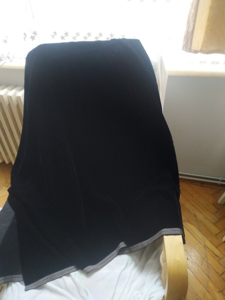 siyah dökümlü kadife kumas - Görsel 3