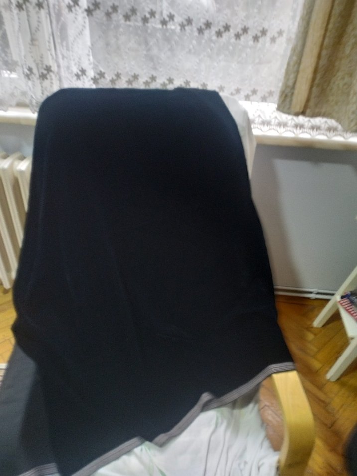 siyah dökümlü kadife kumas - Görsel 5