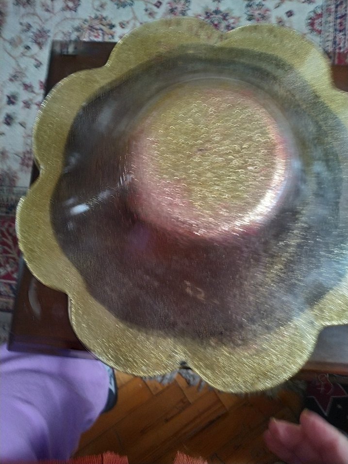 Altın Renk Parlak  cam meyvelik ve çok amaçlı  Tabak - Görsel 3