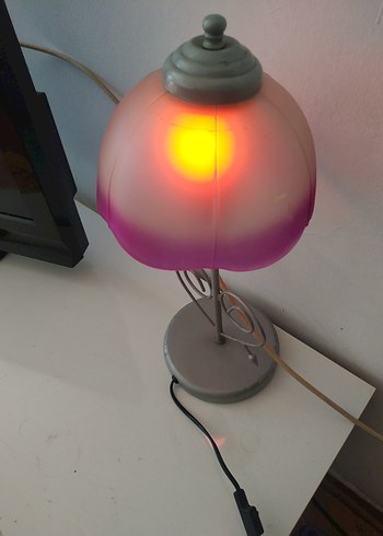 Diğer Mor Cam Abajur Lambası