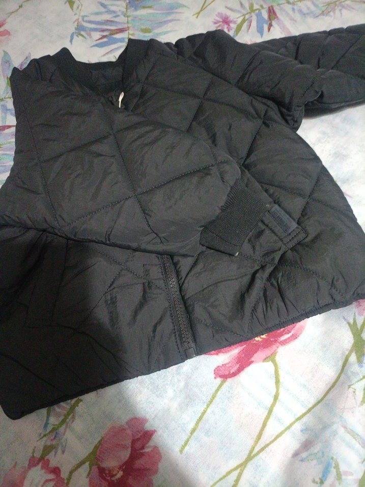 Siyah çocuk Fermuarlı Basic Mont - Görsel 4