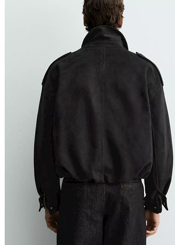 Siyah Süet erkek Ceket - Görsel 3