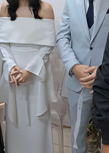 s Beden beyaz Renk İsteme söz nişan nikah evden çıkış elbisesi