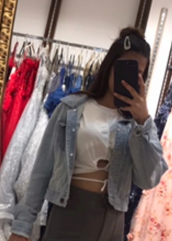 Crop kot ceket