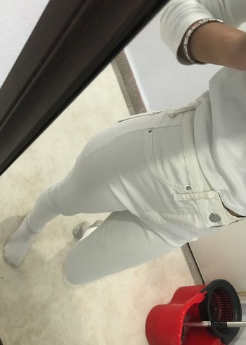 Trendyol & Milla Beyaz Kadın Kot Dar Kesim Jean