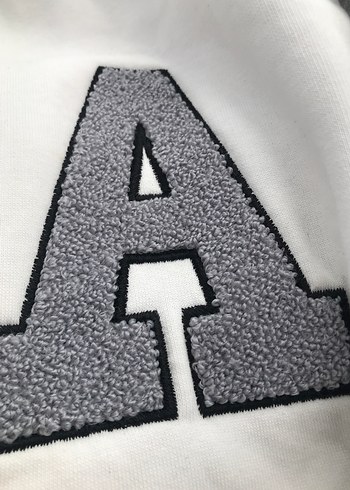 Gri Kollu Beyaz Düğmeli Kadın Ceket - Görsel 2