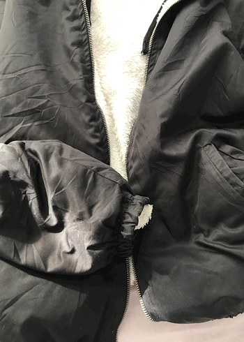 Kadın Siyah Midi Kapüşonlu Kışlık Ceket - Görsel 3