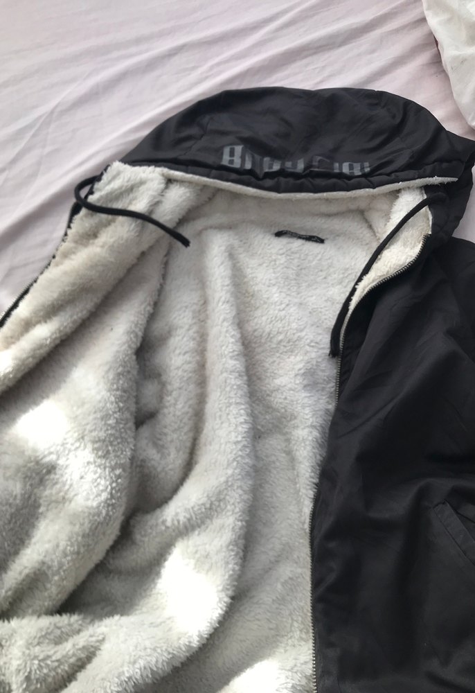 Kadın Siyah Midi Kapüşonlu Kışlık Ceket - Görsel 4