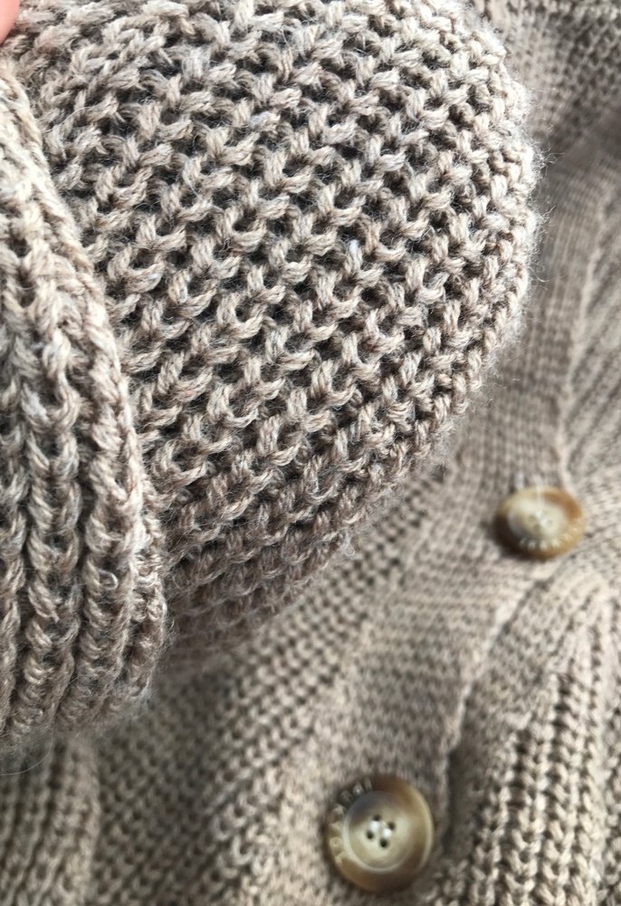 Bej Düğmeli Triko Kadın Hırka - Görsel 3