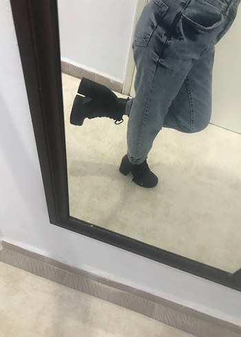 Diğer Siyah Kadın Deri bot Kalın Topuklu