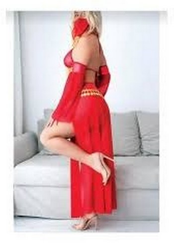 Kadın Kırmızı Fantazi Kıyafet - Görsel 2