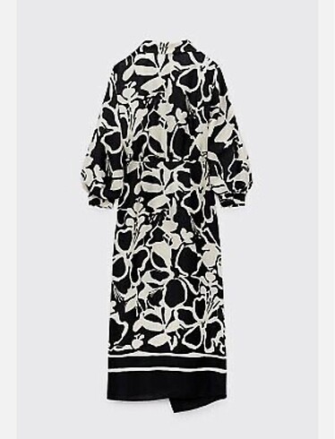 Zara Zara saten midi boy elbise