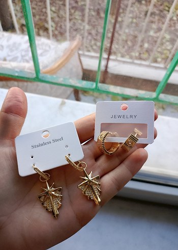 Altın Renk küpe - Görsel 2