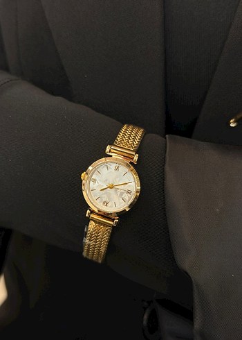 Modern Klasik Parlak Altın Kadın Saati - Görsel 8