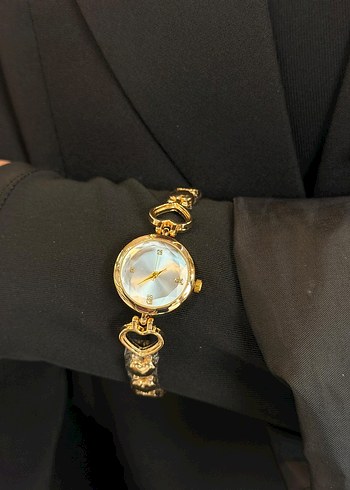 Modern Klasik Parlak Altın Kadın Saati - Görsel 6