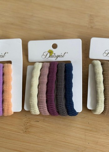 Çok Renkli Pastel Lastikli Saç tokaları - Görsel 2