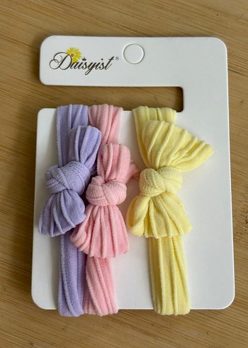 Çok Renkli Pastel Lastikli Saç tokaları - Görsel 3