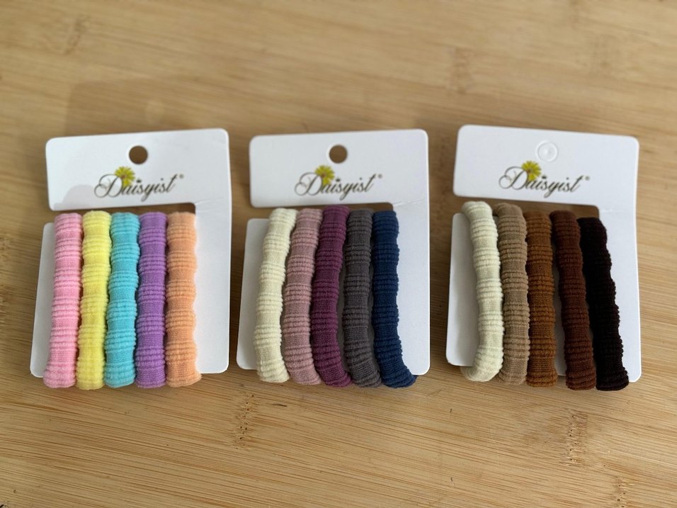 Çok Renkli Pastel Lastikli Saç tokaları - Görsel 2