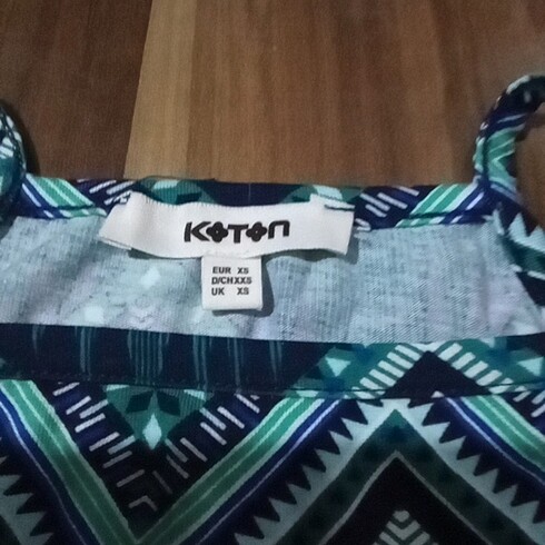 xs Beden Koton crop desenli atlet