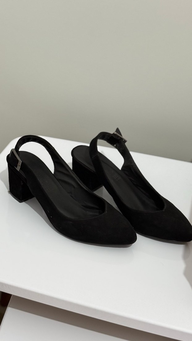 Klasik Siyah Tokalı Topuklu Kadın Ayakkabı - Görsel 2