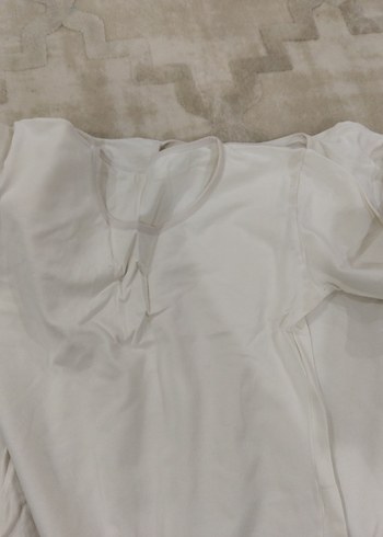 Beyaz Uzun Kollu kadın çıtçıtlı zıbın - Görsel 4