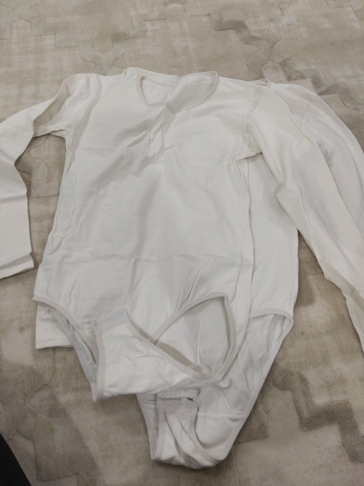 Beyaz Uzun Kollu kadın çıtçıtlı zıbın - Görsel 2